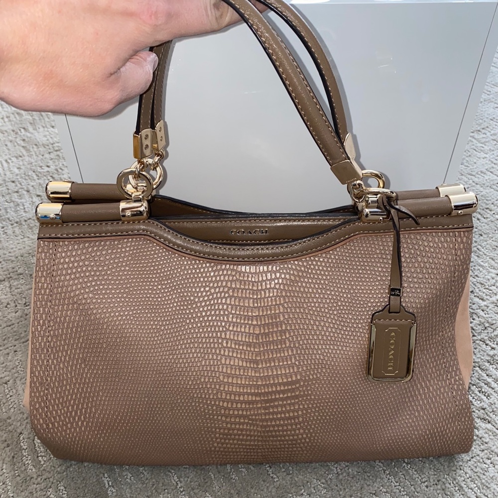 Coach bag—Light pink snakeskin like bag